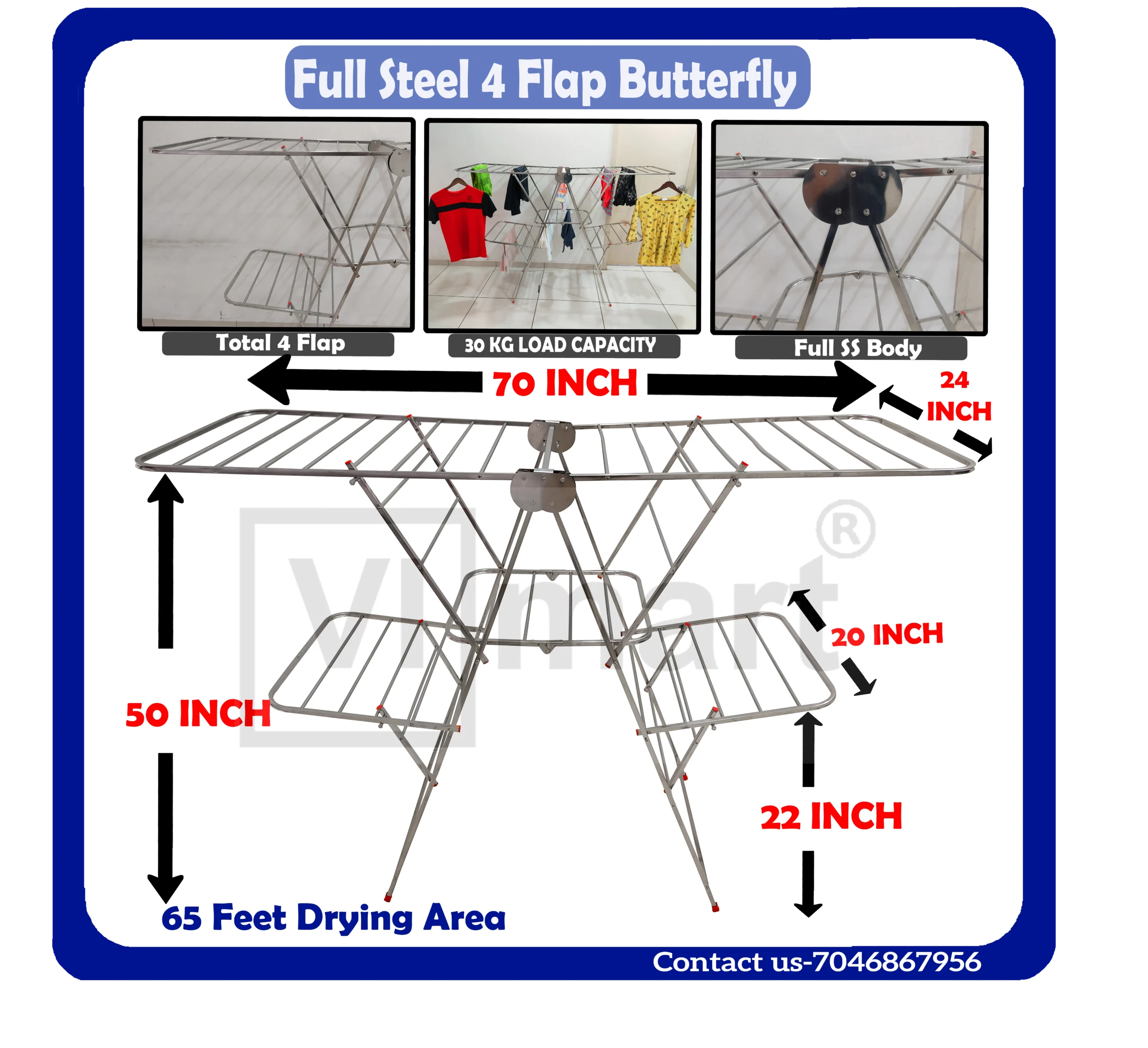 foldable cloth drying stand