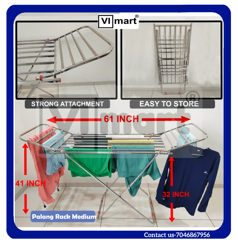 stainless steel kapde sukhane ka stand